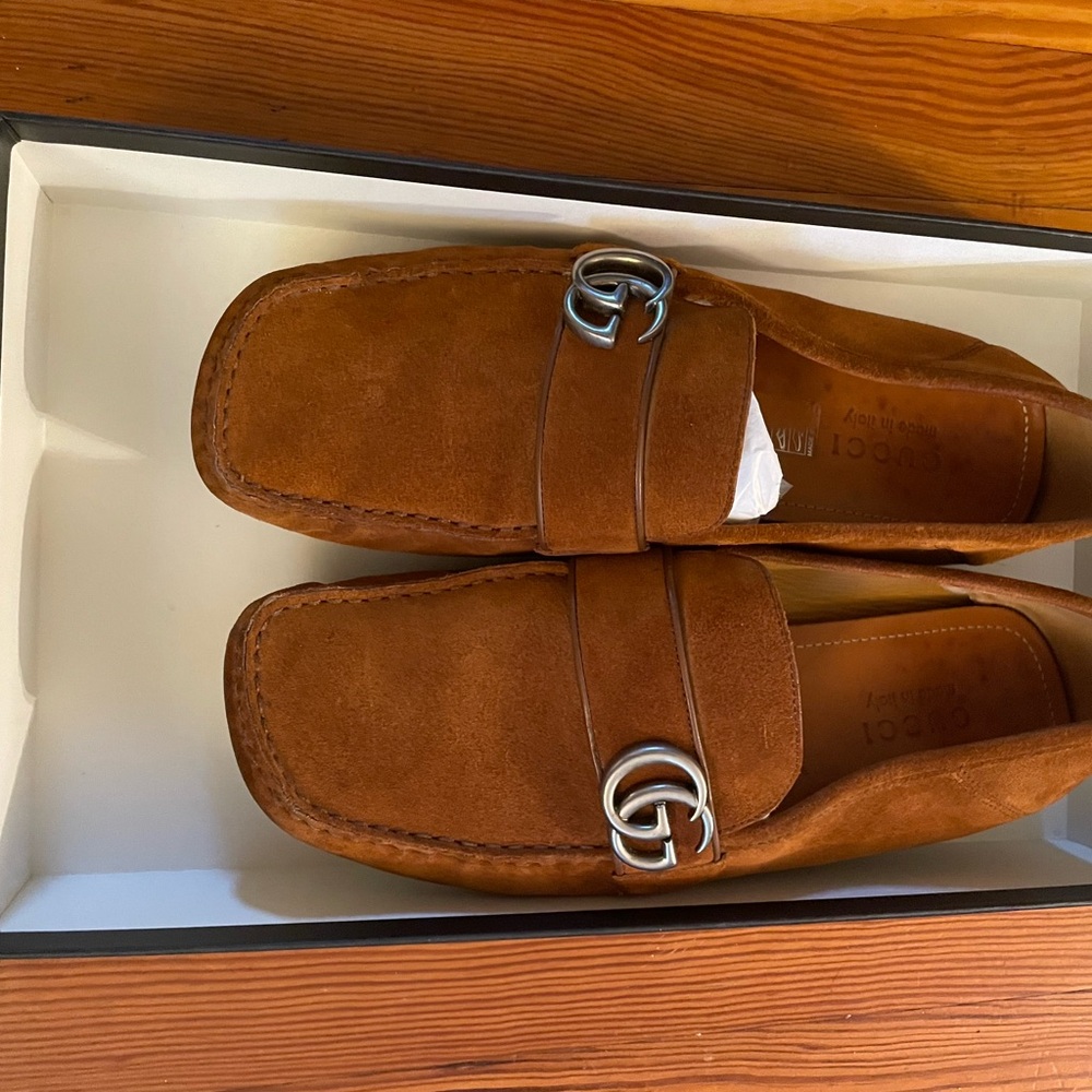 Gucci Men's Brown Suede Loafers